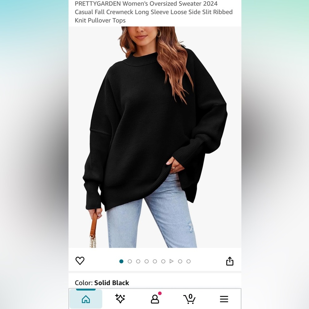 Small Black Womens Batwing Long Sleeve Sweater